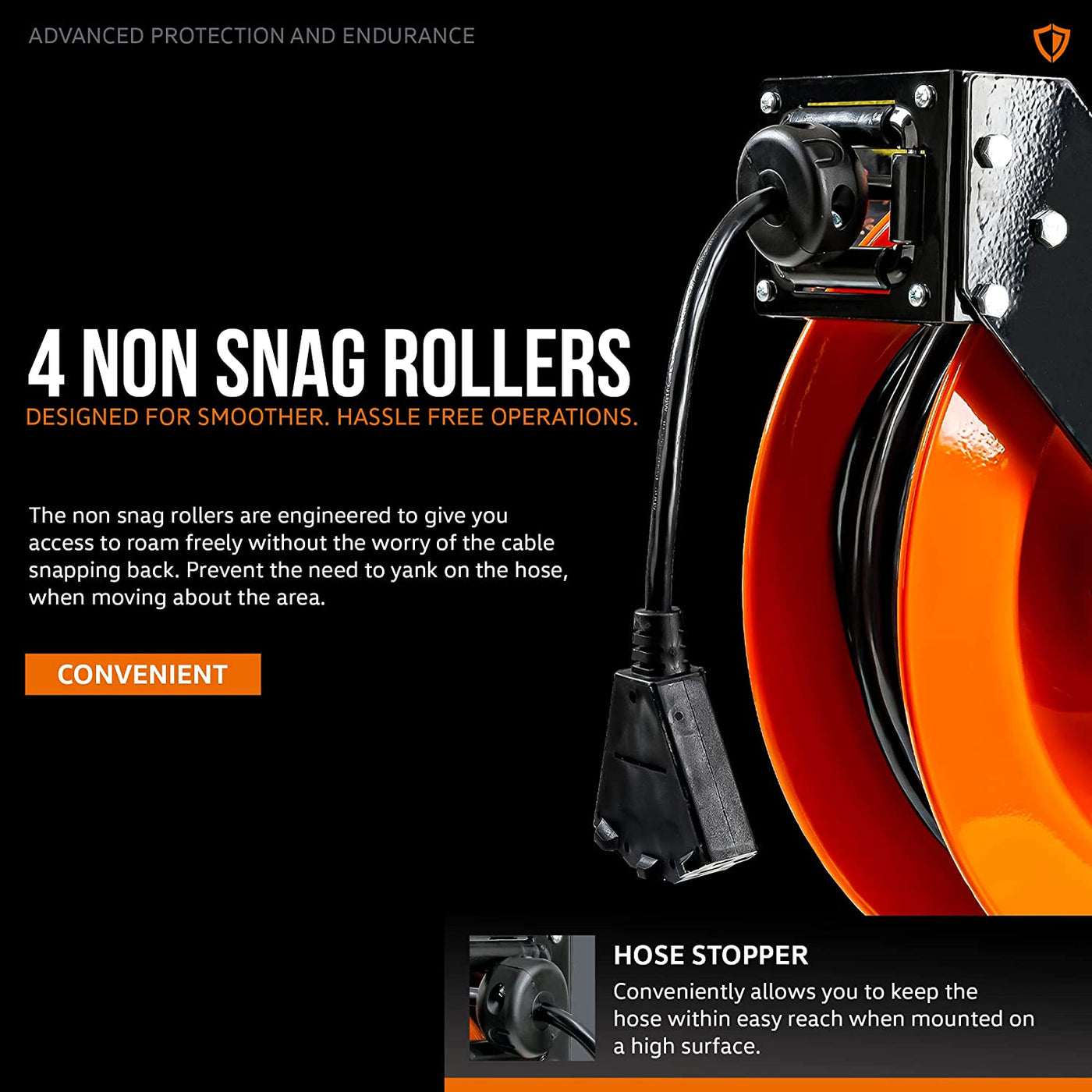 SuperHandy Industrial Retractable Extension Cord Reel 12AWG x 80' Ft Great Circle US