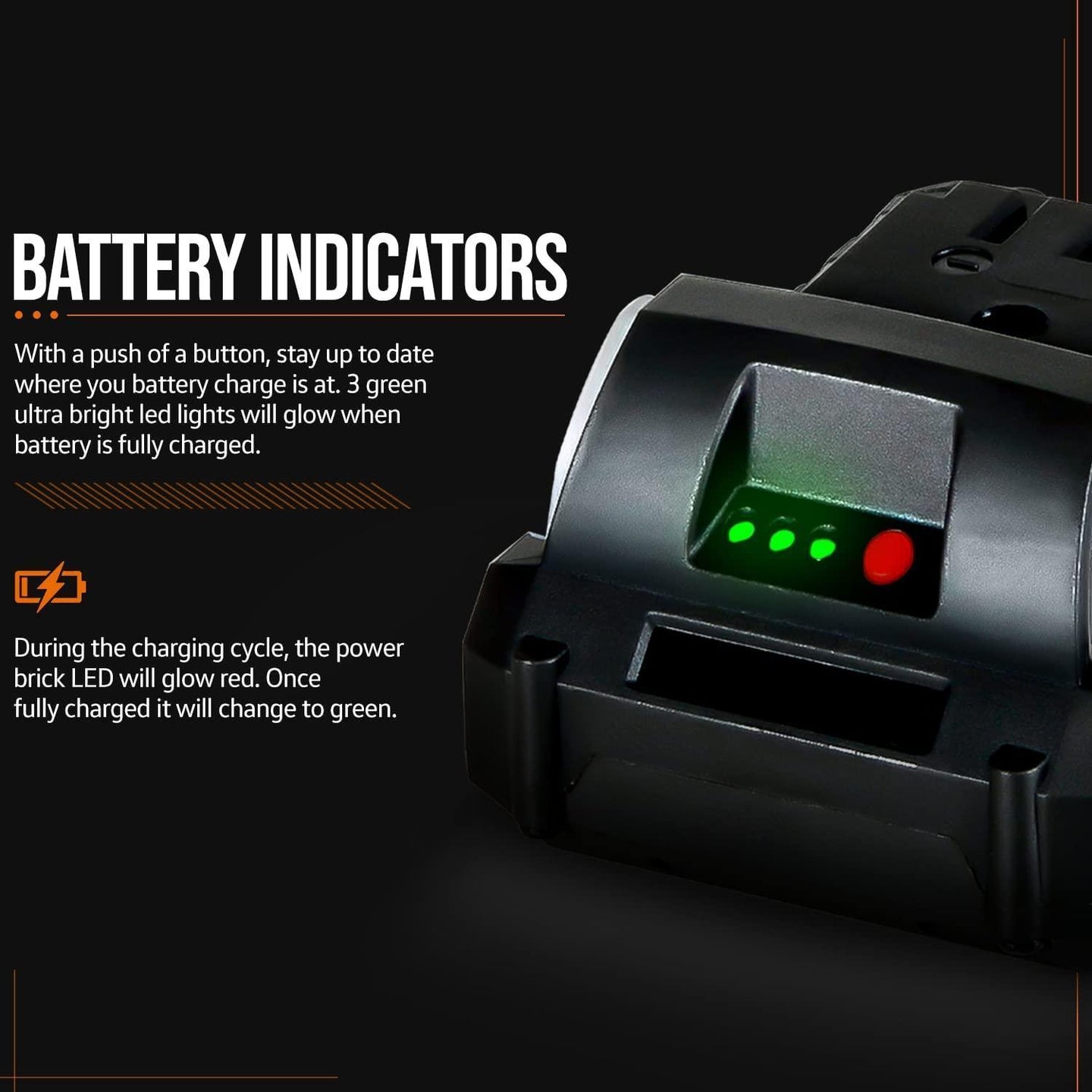SuperHandy Lithium Ion Rechargeable Battery 20V 2Ah - For Snow Thrower, Hedge Trimmer, & Handheld Fogger 20V Battery