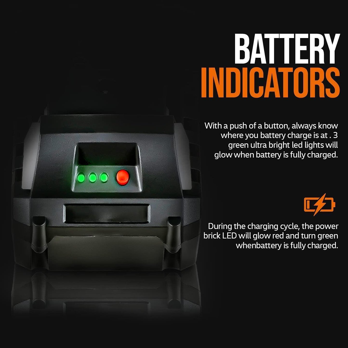 SuperHandy Lithium Ion Rechargeable Battery 20V 4Ah - For Snow Thrower, Hedge Trimmer, & Handheld Fogger 20V Battery