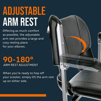 SuperHandy Mobility Scooter Seat Upgrade (Seat + Armrest Only) - For GUT112, GUT140 Mobility Scooter Seat