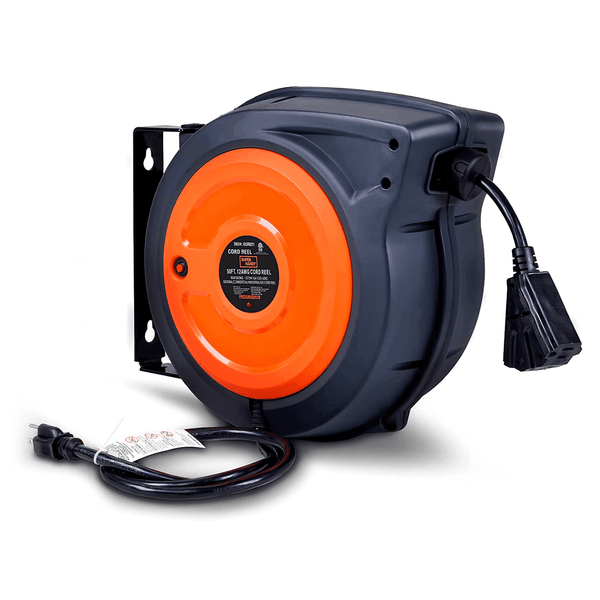 SuperHandy Mountable Retractable Extension Cord Reel - 12AWG