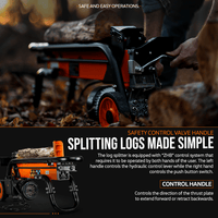 SuperHandy Portable Electric Log Splitter - 120V Corded, 6-Ton Hydraulic System, Max 10" Log Diameter Log Splitter