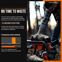 SuperHandy Portable Electric Log Splitter - 120V Corded, 6-Ton Hydraulic System, Max 10" Log Diameter Log Splitter