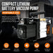 SuperHandy Portable Vacuum Pump - 20V 2Ah Battery System, Single Stage 3CFM, 10Pa Vacuum Vacuum Pump